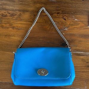 Blue Coach Shoulder Bag